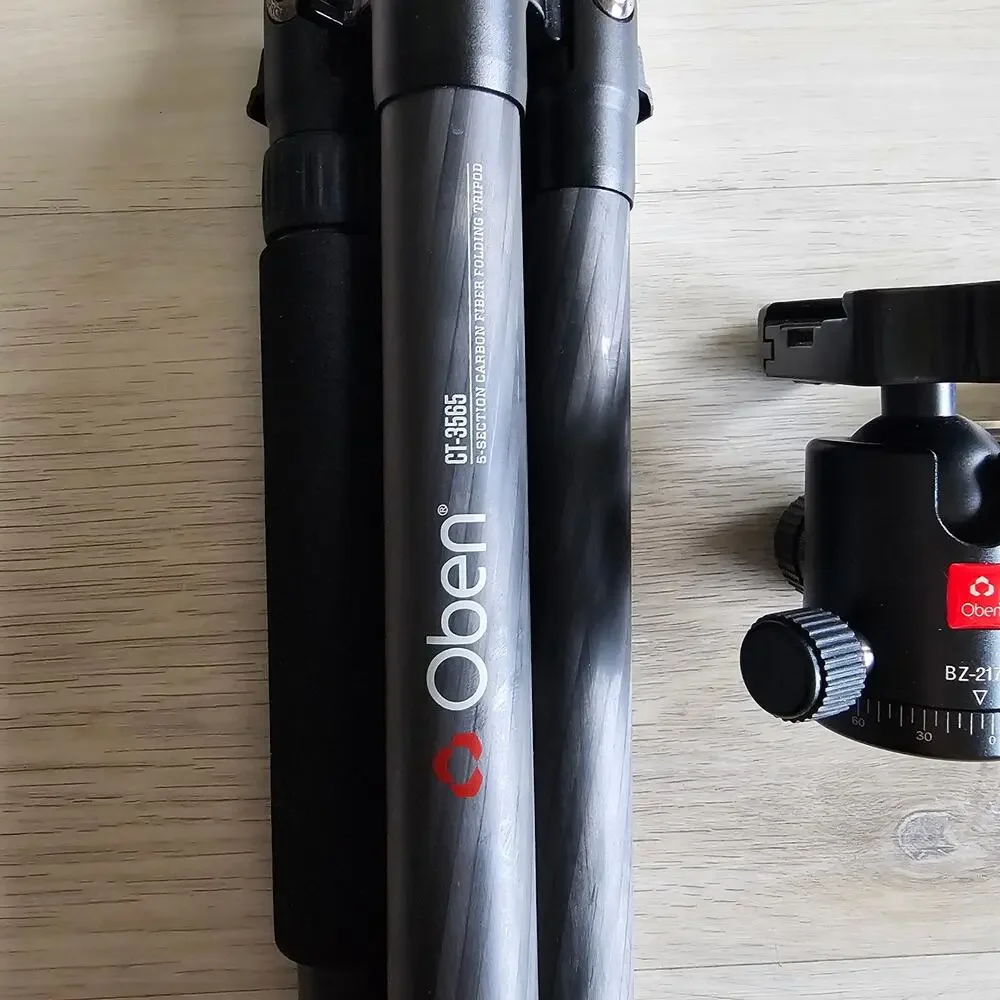 Oben CT-3565 Carbon Fiber Travel Tripod and BZ-217T Triple-Action Ball Head